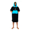 Surflogic Black and Turquoise Hooded Surf Robe Cronulla Sharks Theme Australia New Zealand