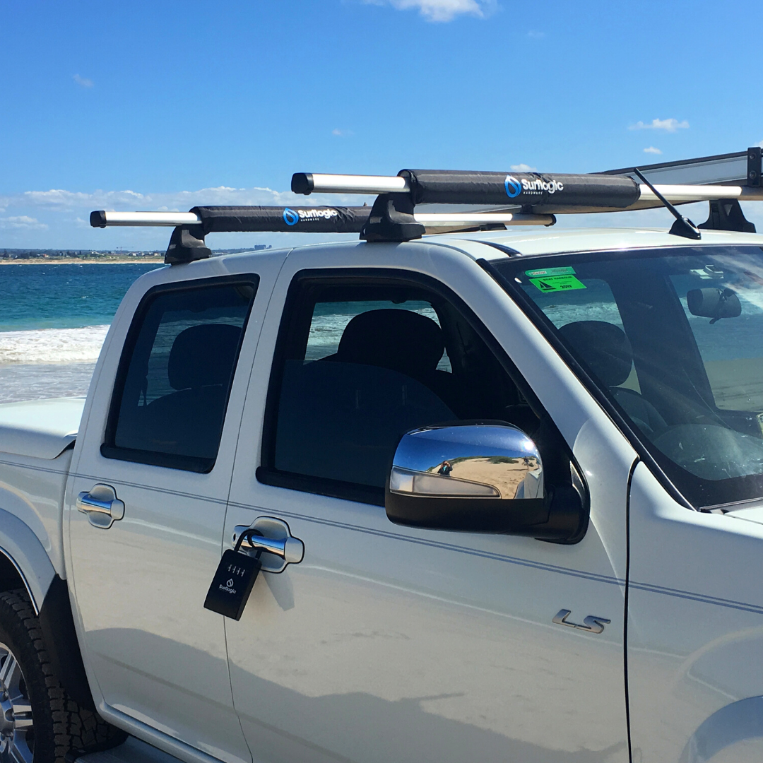 Roof pads for shop surfboard