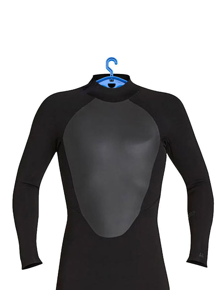 Surflogic Double System Wetsuit Hanger Removeable Clip Rotating Hook System Demonstrating How To Hang Your Wetsuit Properly By the Shoulders