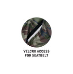 Surflogic Camo Waterproof Double Seat Car Cover Velcro Access for Seatbelts