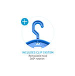 Details of the Surflogic 360 Degree Rotating Clip Removeable Hook System Used With the Double System Wetsuit Accessory Hanger