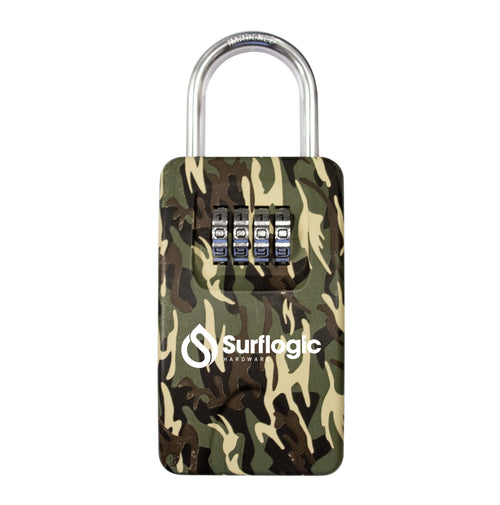 Surflogic Camo Maxi Key Vault Car Lock Box Front Image When Closed