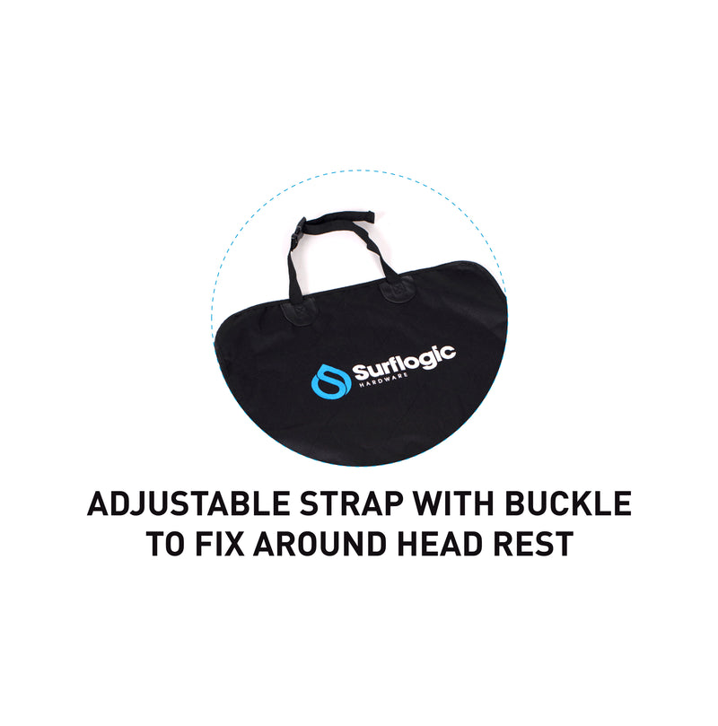 Surflogic Single Clip Waterproof Single Car Seat Cover Adjustable Strap with Buckle to Fix Around Head Rest