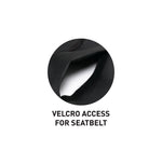 Surflogic Black Waterproof Double Seat Car Cover Velcro Access for Seatbelts