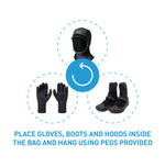 Surflogic Wetsuit Accessories Dryer Bag Use to Dry Neoprene Gloves, Booties and Hoods