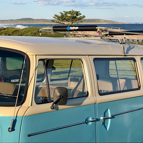 Surf Board Transport Surflogic Round Roof Rack Pads for Surfboard Protection on A Kombi